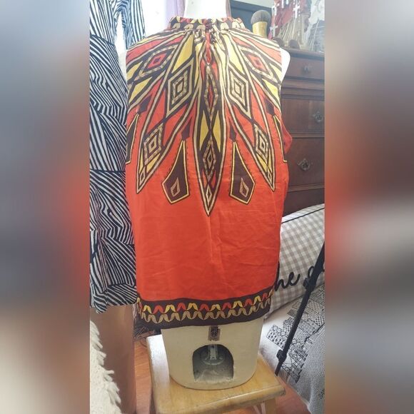 Jones New York Signature Petite Boho Silk /Cotton Blouse Size PL - Picture 6 of 9